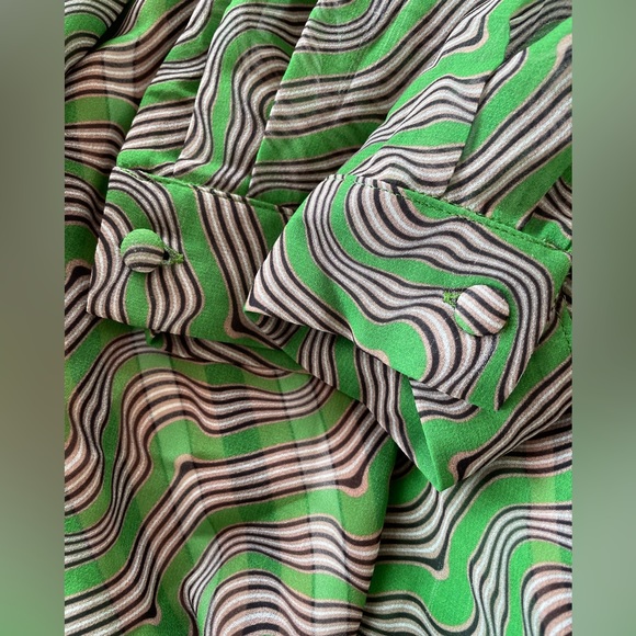 Alessandro Dell’Aqua Green Multicolour Pattern Printed Midi Dress - Picture 4 of 7